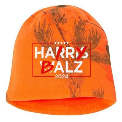 Funny Harris Walz 24 Hairy Balz 2024 Meme Democratics Vote Kati - Camo Knit Beanie