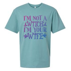 Funny Halloween Wife Im Not A Witch Im Your Wife Gift Sueded Cloud Jersey T-Shirt