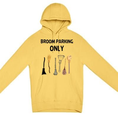 Funny Halloween Witch Lovers Costume Broom Parking Only Gift Premium Pullover Hoodie