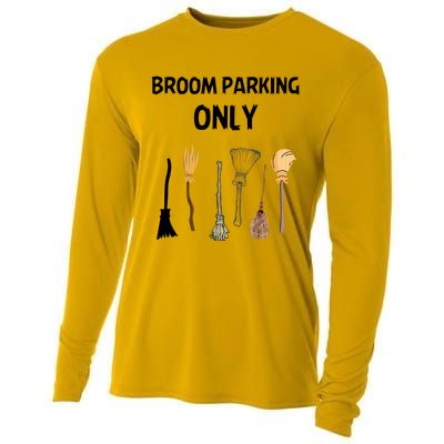 Funny Halloween Witch Lovers Costume Broom Parking Only Gift Cooling Performance Long Sleeve Crew