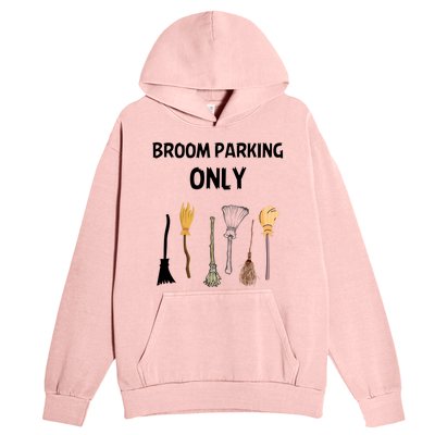 Funny Halloween Witch Lovers Costume Broom Parking Only Gift Urban Pullover Hoodie