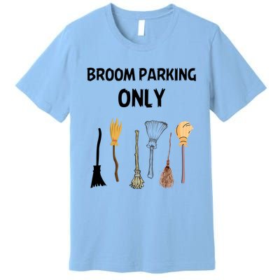 Funny Halloween Witch Lovers Costume Broom Parking Only Gift Premium T-Shirt