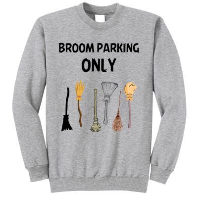 Funny Halloween Witch Lovers Costume Broom Parking Only Gift Tall Sweatshirt