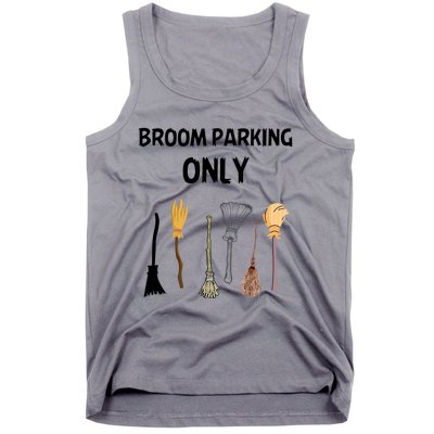 Funny Halloween Witch Lovers Costume Broom Parking Only Gift Tank Top