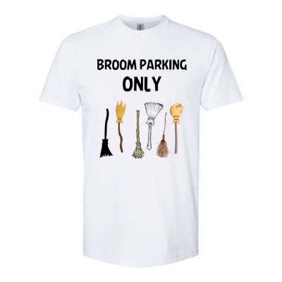 Funny Halloween Witch Lovers Costume Broom Parking Only Gift Softstyle CVC T-Shirt