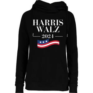 Funny Harris Waltz 2024 Election Kamala Harris Tim Walz 2024 Womens Funnel Neck Pullover Hood