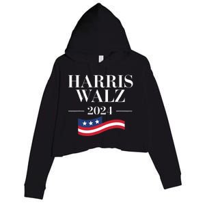 Funny Harris Waltz 2024 Election Kamala Harris Tim Walz 2024 Crop Fleece Hoodie