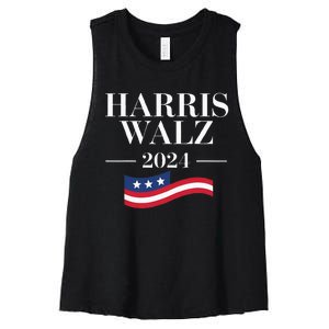 Funny Harris Waltz 2024 Election Kamala Harris Tim Walz 2024 Women's Racerback Cropped Tank