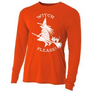 Funny Halloween Witch Please Distressed Great Gift Cooling Performance Long Sleeve Crew