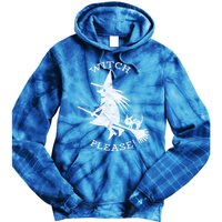 Funny Halloween Witch Please Distressed Great Gift Tie Dye Hoodie