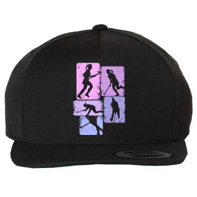 Field Hockey Wo Girl Wool Snapback Cap