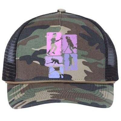 Field Hockey Wo Girl Retro Rope Trucker Hat Cap