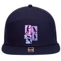 Field Hockey Wo Girl 7 Panel Mesh Trucker Snapback Hat