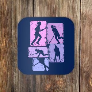 Field Hockey Wo Girl Coaster