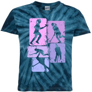 Field Hockey Wo Girl Kids Tie-Dye T-Shirt