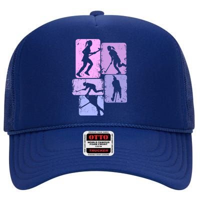 Field Hockey Wo Girl High Crown Mesh Back Trucker Hat