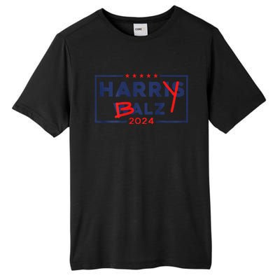 Funny Harris Walz 24 Harry Balz 2024 Meme Democratic On Back Gift Tall Fusion ChromaSoft Performance T-Shirt