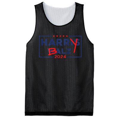 Funny Harris Walz 24 Harry Balz 2024 Meme Democratic On Back Gift Mesh Reversible Basketball Jersey Tank