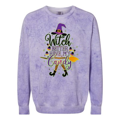 Funny Halloween Witch Better Have My Candy Colorblast Crewneck Sweatshirt