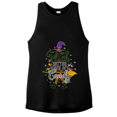 Funny Halloween Witch Better Have My Candy Ladies PosiCharge Tri-Blend Wicking Tank