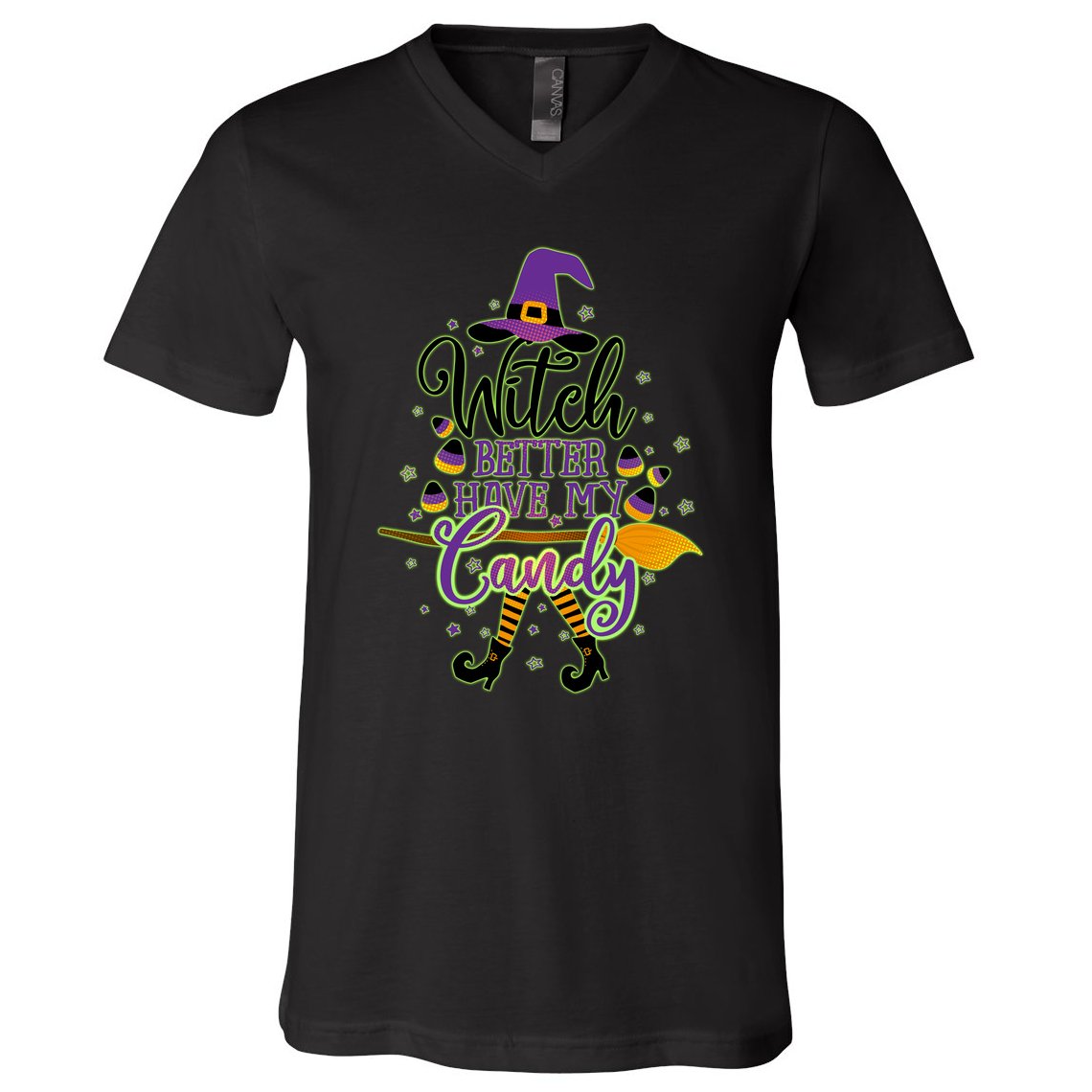 Funny Halloween Witch Better Have My Candy V-Neck T-Shirt