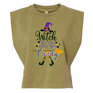 Funny Halloween Witch Better Have My Candy Garment-Dyed Women's Muscle Tee