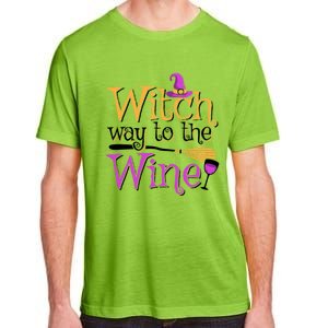 Funny Halloween Witch Way To The Wine Wine Er Funny Gift Adult ChromaSoft Performance T-Shirt