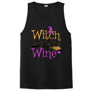 Funny Halloween Witch Way To The Wine Wine Er Funny Gift PosiCharge Competitor Tank