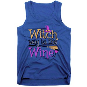 Funny Halloween Witch Way To The Wine Wine Er Funny Gift Tank Top