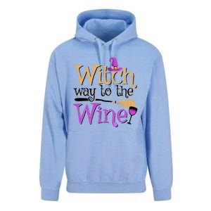 Funny Halloween Witch Way To The Wine Wine Er Funny Gift Unisex Surf Hoodie