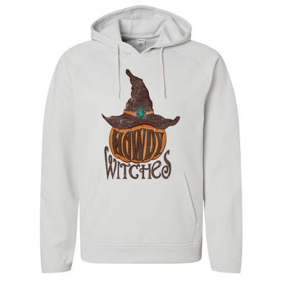 Funny Howdy Witches Western Fall Autumn Halloween Pumpkin Performance Fleece Hoodie