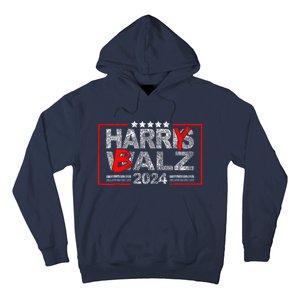 Funny Harris Walz 24 Harry Balz 2024 Meme Democratics Vote Hoodie