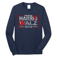 Funny Harris Walz 24 Harry Balz 2024 Meme Democratics Vote Long Sleeve Shirt