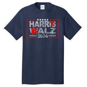 Funny Harris Walz 24 Harry Balz 2024 Meme Democratics Vote Tall T-Shirt