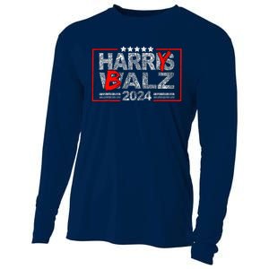 Funny Harris Walz 24 Harry Balz 2024 Meme Democratics Vote Cooling Performance Long Sleeve Crew