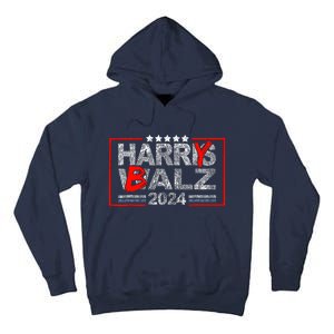 Funny Harris Walz 24 Harry Balz 2024 Meme Democratics Vote Tall Hoodie