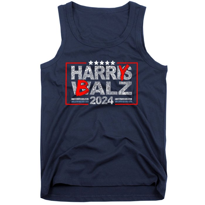 Funny Harris Walz 24 Harry Balz 2024 Meme Democratics Vote Tank Top