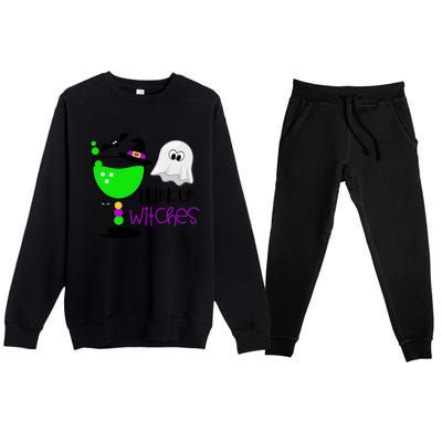 Funny Halloween Witches Gift Up Witches Gift Premium Crewneck Sweatsuit Set