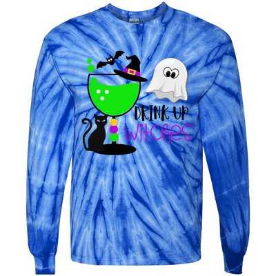 Funny Halloween Witches Gift Up Witches Gift Tie-Dye Long Sleeve Shirt