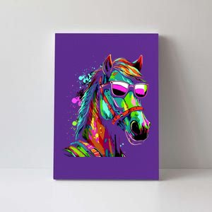 Funny Horse Wearing Sunglasses Abstract Art Canvas