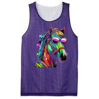 Funny Horse Wearing Sunglasses Abstract Art Mesh Reversible Basketball Jersey Tank