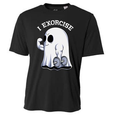 Funny Halloween Workout Ghost Exorcise Fitness Shirt Cooling Performance Crew T-Shirt