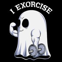 Funny Halloween Workout Ghost Exorcise Fitness Shirt Long Sleeve Shirt