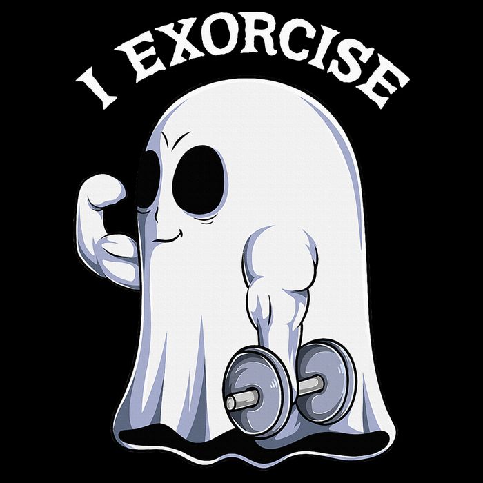 Funny Halloween Workout Ghost Exorcise Fitness Shirt Long Sleeve Shirt