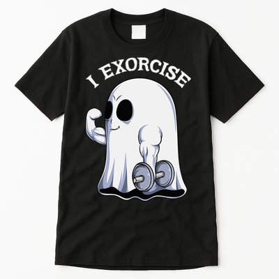 Funny Halloween Workout Ghost Exorcise Fitness Shirt Tall T-Shirt