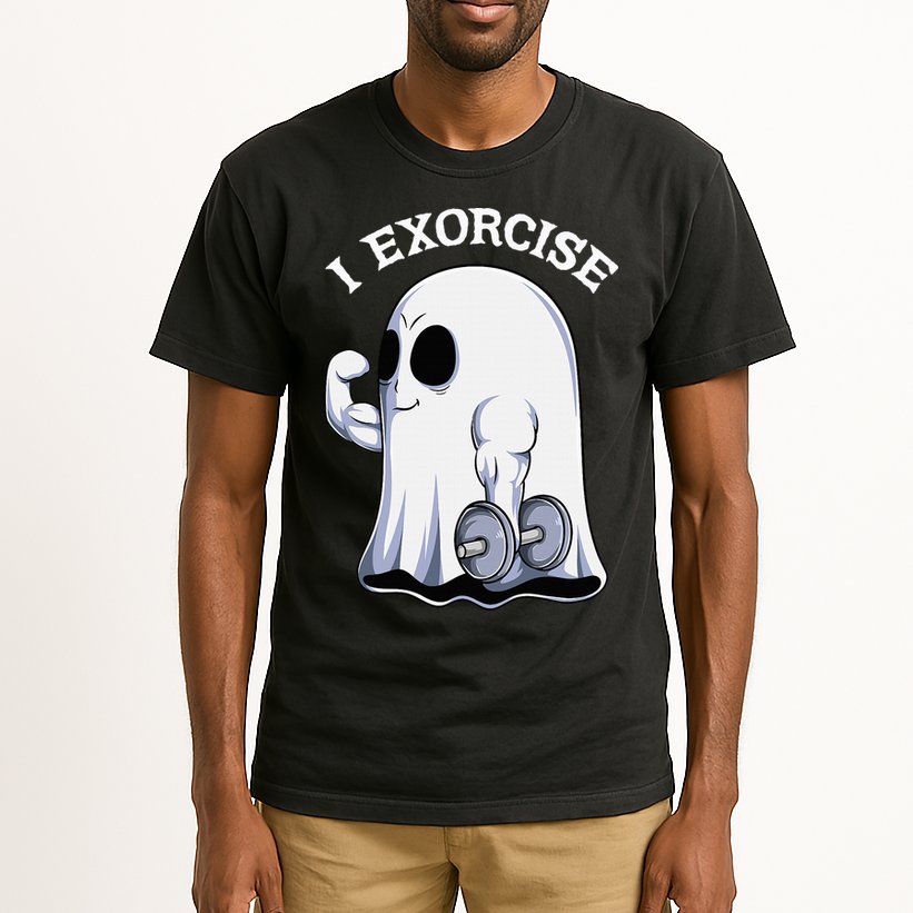 Funny Halloween Workout Ghost Exorcise Fitness Shirt Tall T-Shirt