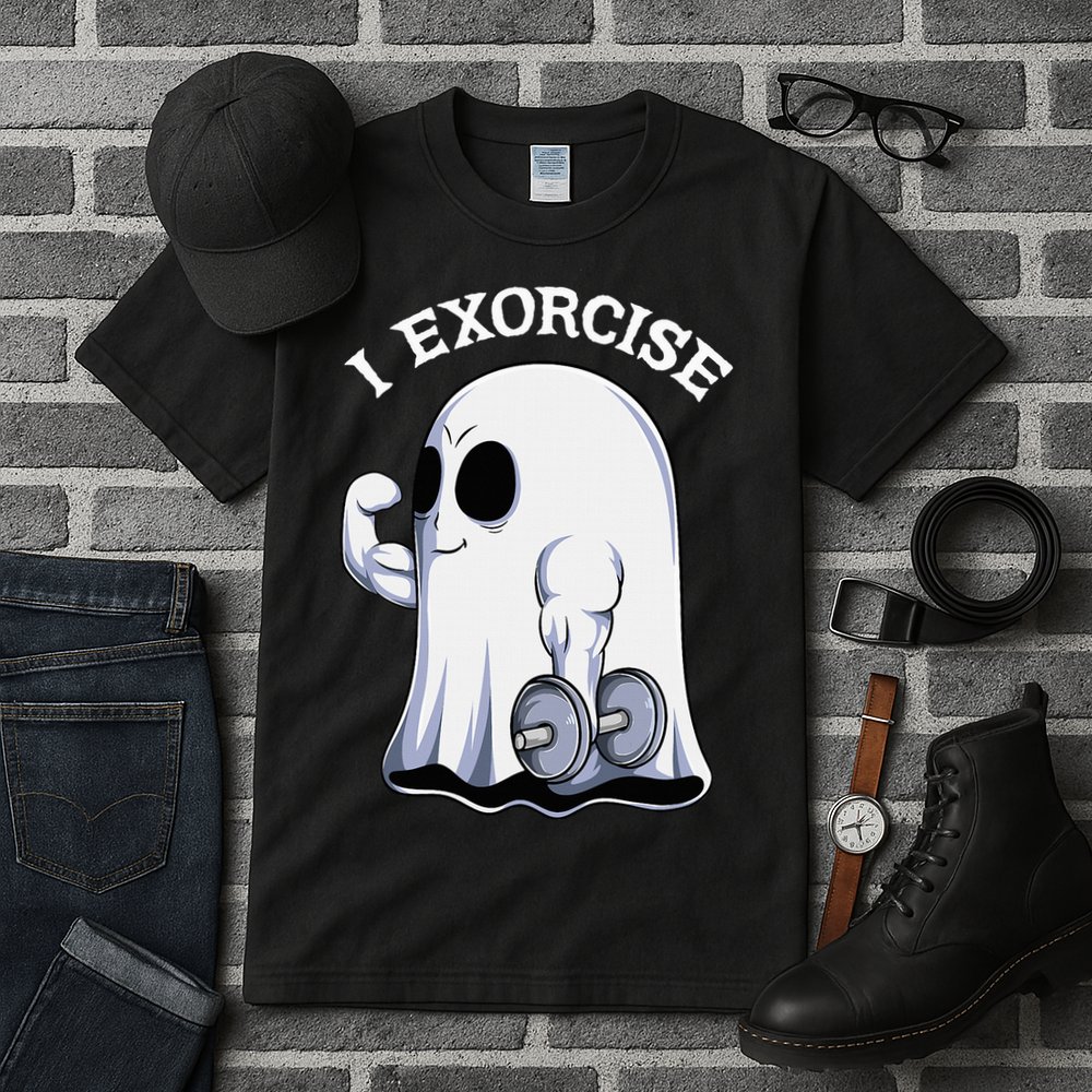 Funny Halloween Workout Ghost Exorcise Fitness Shirt Tall T-Shirt