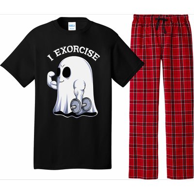 Funny Halloween Workout Ghost Exorcise Fitness Shirt Pajama Set