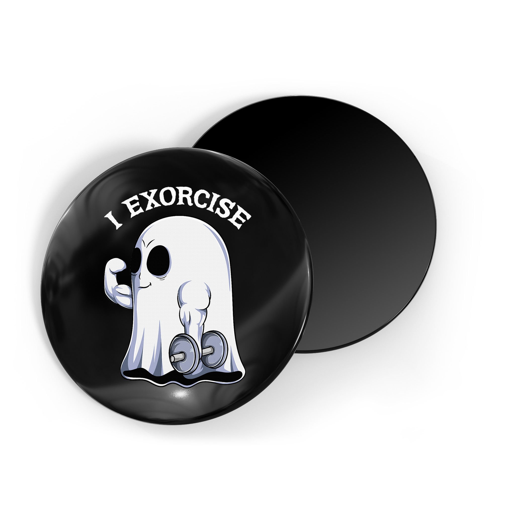 Funny Halloween Workout Ghost Exorcise Fitness Shirt Magnet