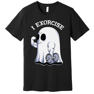 Funny Halloween Workout Ghost Exorcise Fitness Shirt Premium T-Shirt